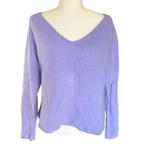 Sundance 100% Cashmere Sweater Boxy Oversized Ribbed Purple Womens No Size